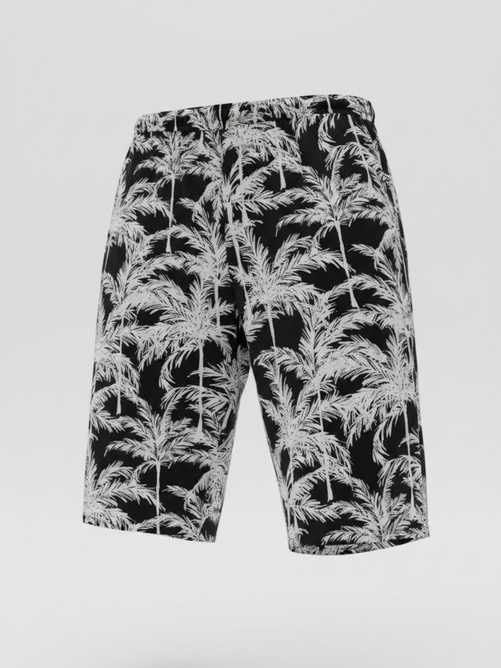 Belle Beach by Kim Gravel Palm Print Capri Pants 5X Black White Pockets